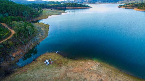 blowering dam yellowin bay drone photo